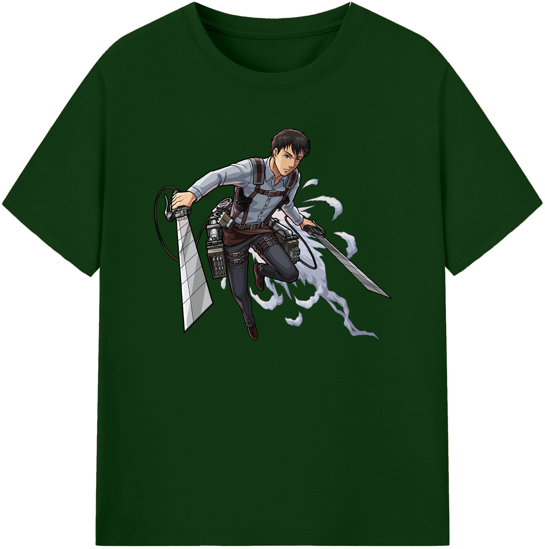 （画像用） 進撃の巨人 ベルトルト・フーバー Attack on Titan Bertholdt Hoover 綿100％半袖Tシャツ（フロントプリント）